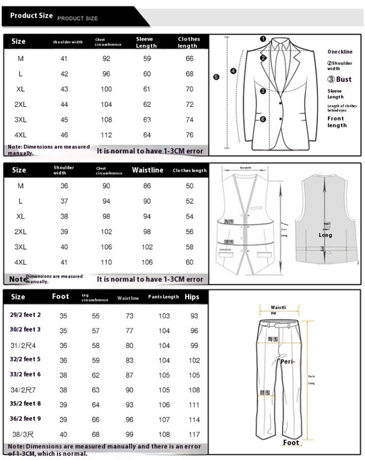 Slim Fit Three-piece Suit