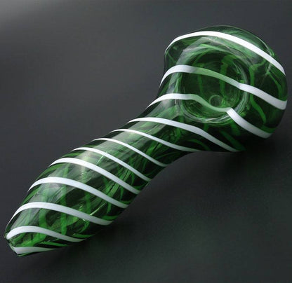 Color Stripes Glass Crafts Hookah Pipe