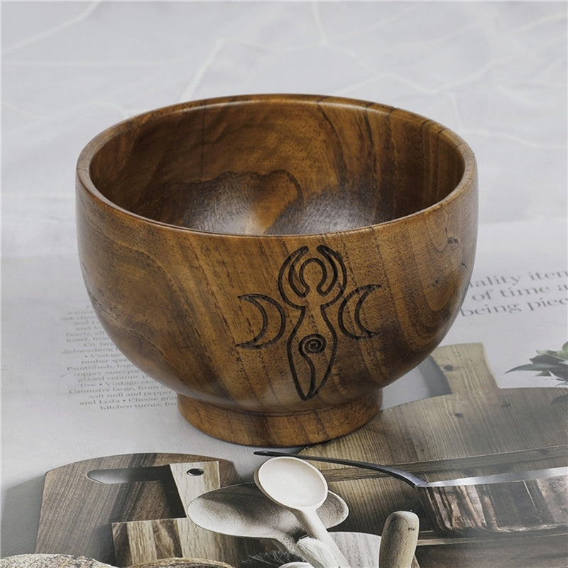 Pentagram Wooden Bowl