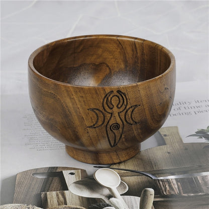 Pentagram Wooden Bowl