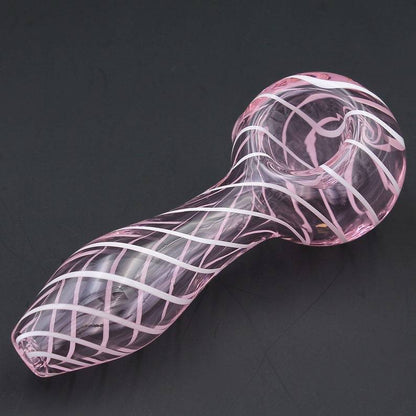 Color Stripes Glass Crafts Hookah Pipe