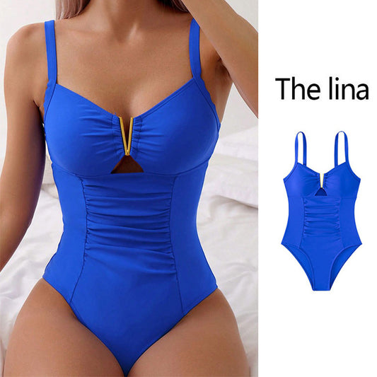 New V-neck One-piece Bikini