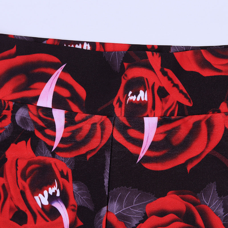 Rose/Tongue Gothic ladies tights