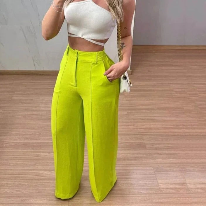 Slim-fit Wide-legged Pants