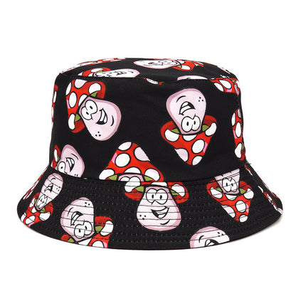 Cartoon Mushroom Double-sided Bucket Hat