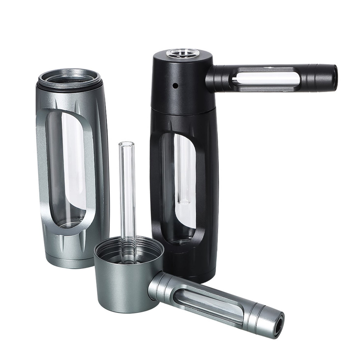 Portable Aluminum Alloy Glass Pipe