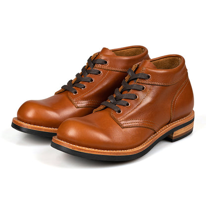 Men's Leather Low-top Short Boot