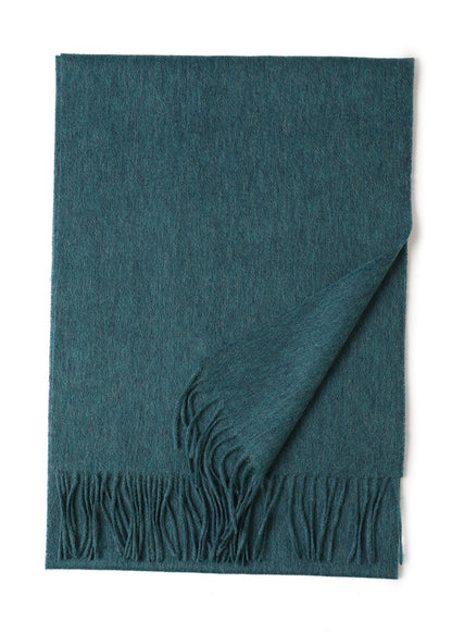 Solid Color Wool Long Tassel Scarf