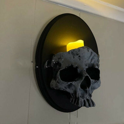 Skull Wall Candle Holder Decoration