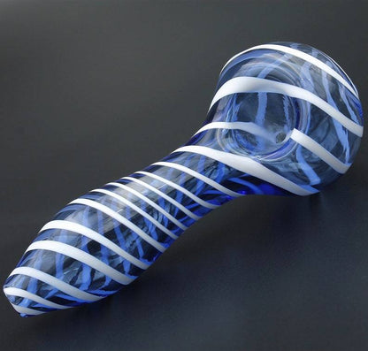 Color Stripes Glass Crafts Hookah Pipe