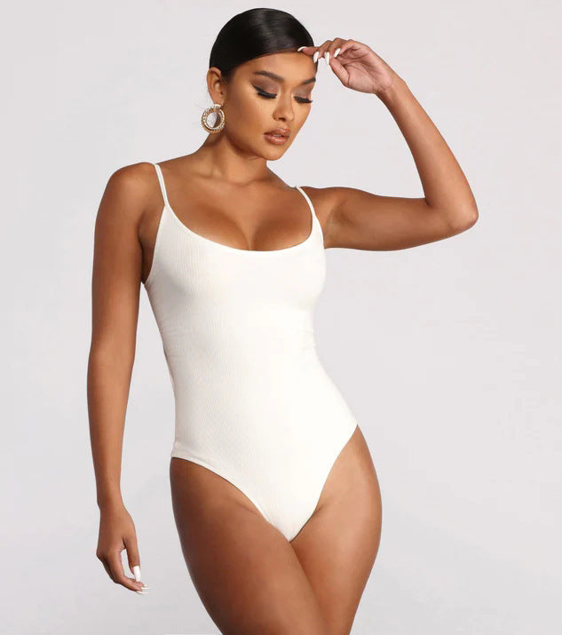 Lace up Backless One-piece