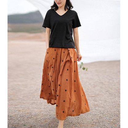 High Waist A- Line Skirt