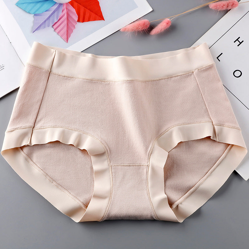 Cotton Mid Waist Seamless Briefs