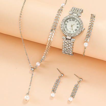 Rhinestone Quartz Bracelet Wrist Watch For Women