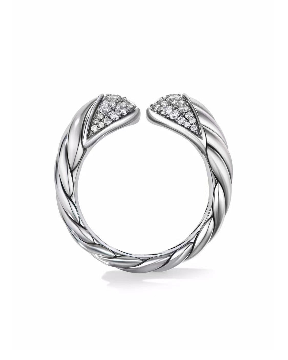 925 Sterling Silver Double-headed Snake Ring For Women