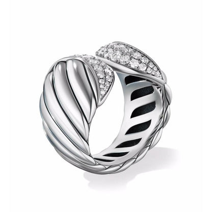 925 Sterling Silver Double-headed Snake Ring For Women