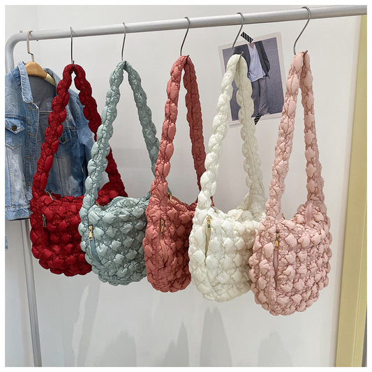 Pleated Cloud Bubble Shoulder Bag