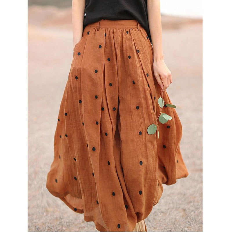 High Waist A- Line Skirt