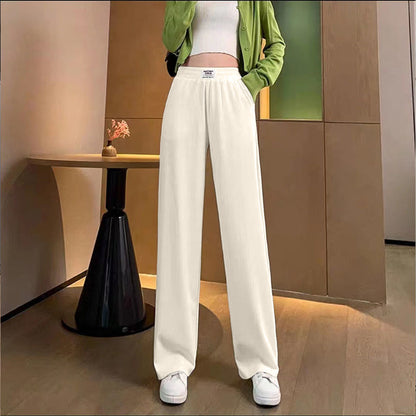 High Waist Drooping Ice Silk Thin Pants