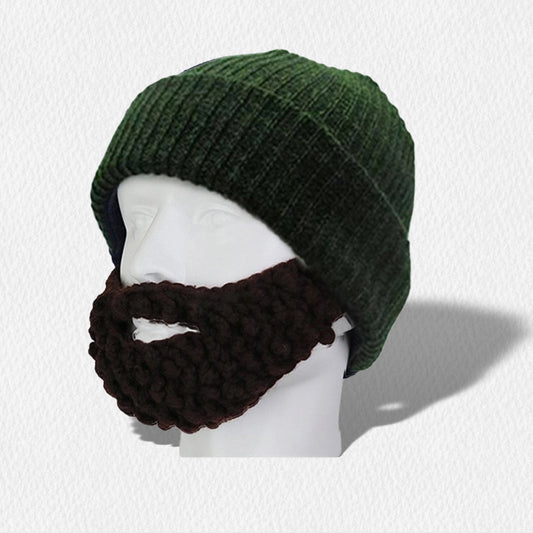 Men's Knitted Wool Creative Beard Mask Hat