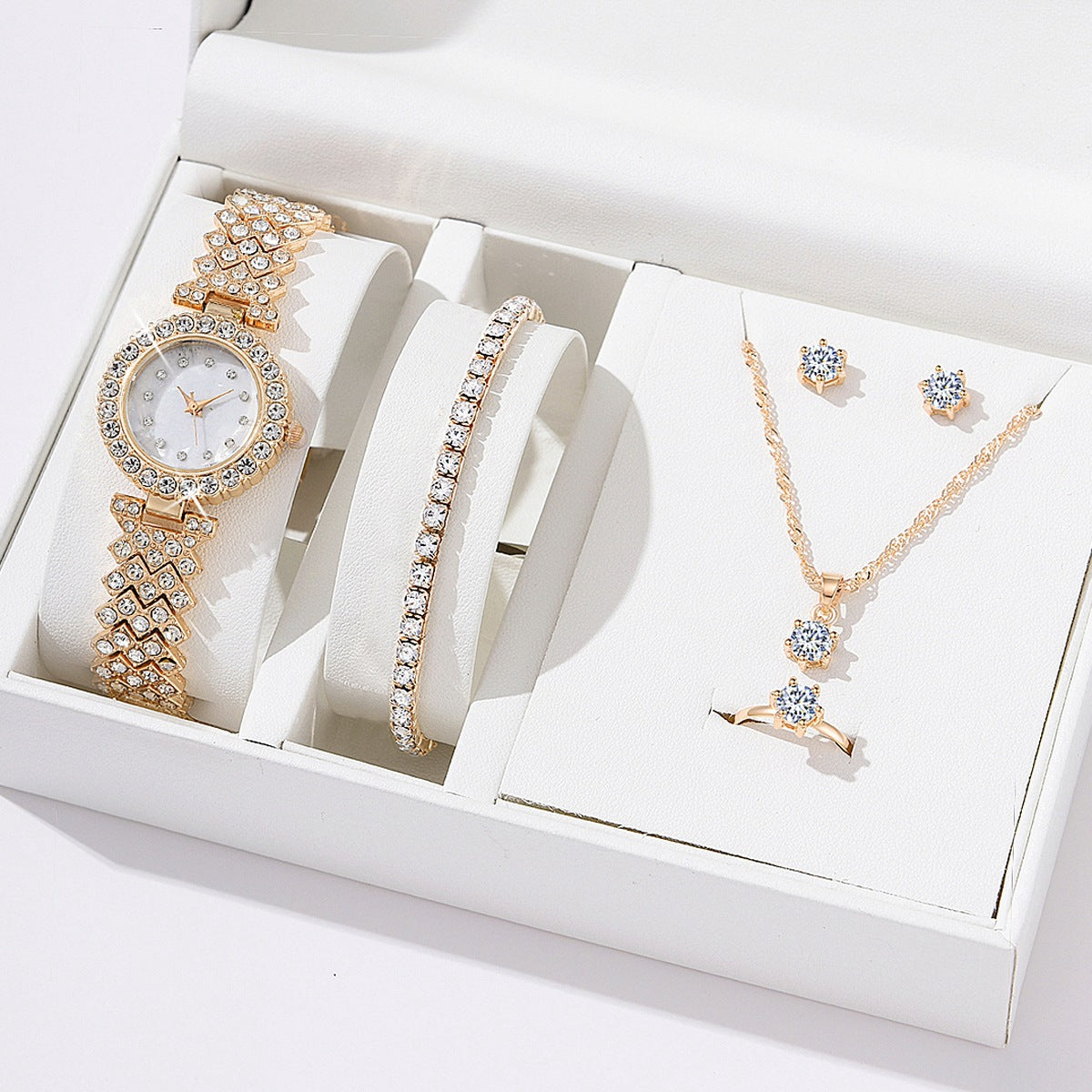 Rhinestone Quartz Bracelet Wrist Watch For Women