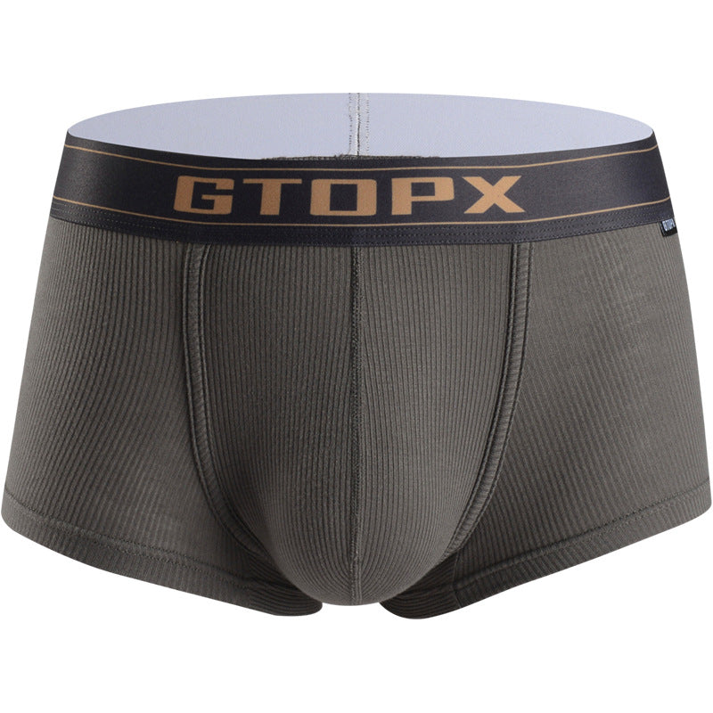 Men's Low Waist Single Layer Boxer Briefs