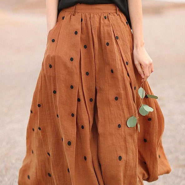 High Waist A- Line Skirt