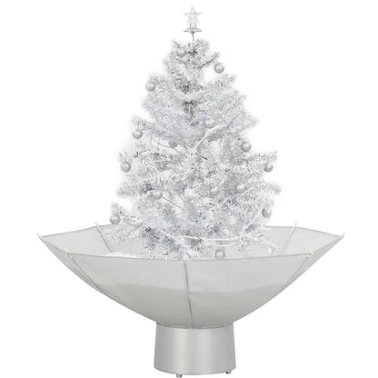 Snowing Christmas Tree With Umbrella Base White 2 Ft