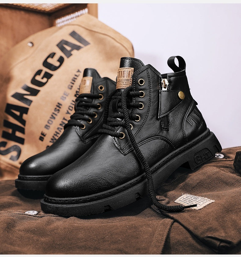 Retro British Style High Cut Martin Boots For Men