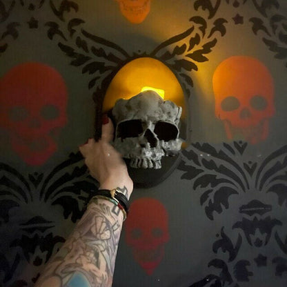 Skull Wall Candle Holder Decoration