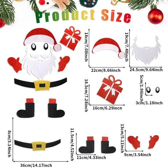 Christmas Door Stickers Self-Adhesive (Door Window Refrigerator Decorations)