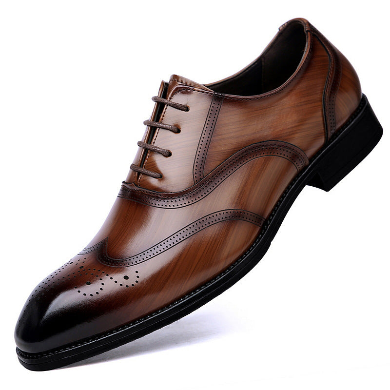 British Mens Brogue Pointed-toe