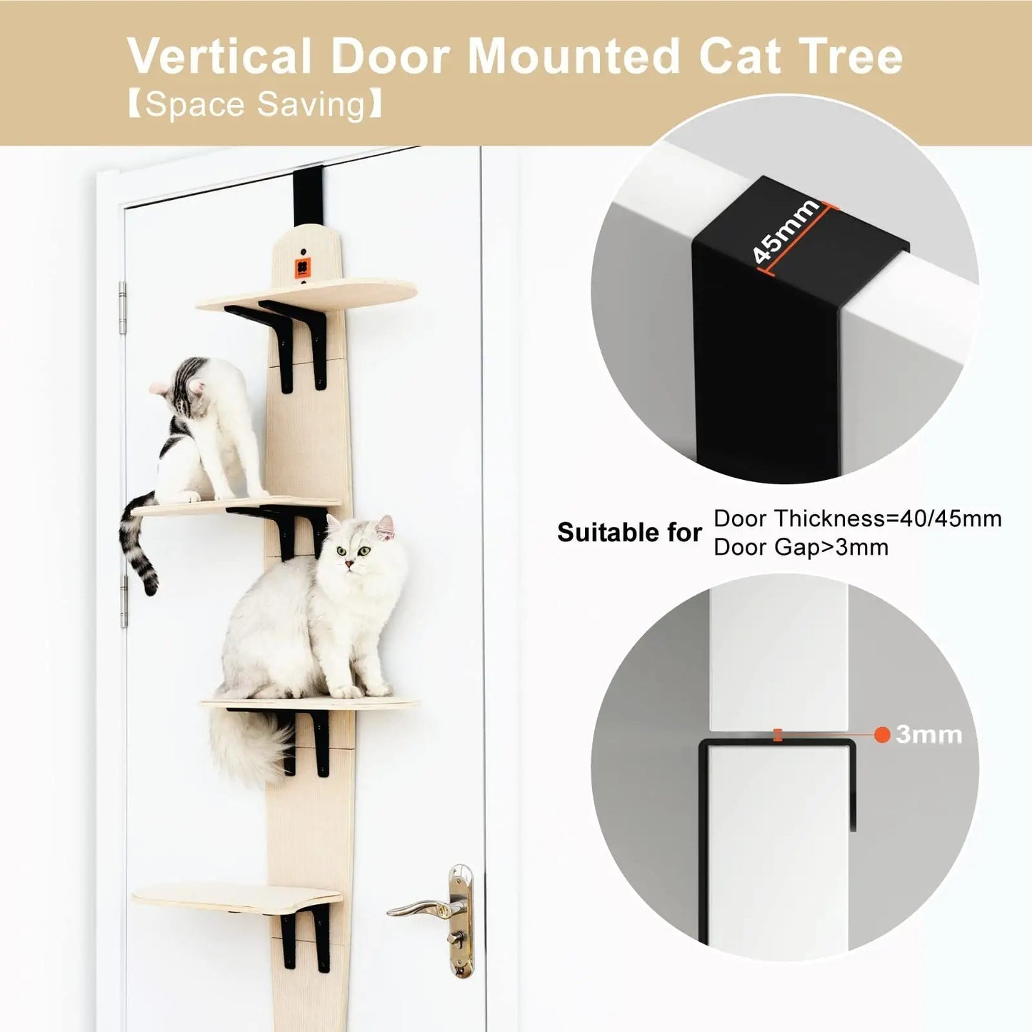 Mewoofun 4-Levels Versatile Cat Climber