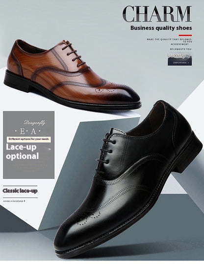 British Mens Brogue Pointed-toe