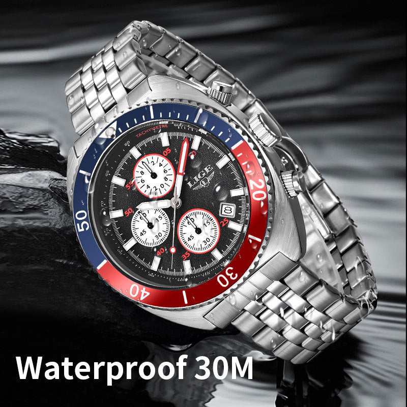 Men's Large Dial Waterproof Quartz Watch