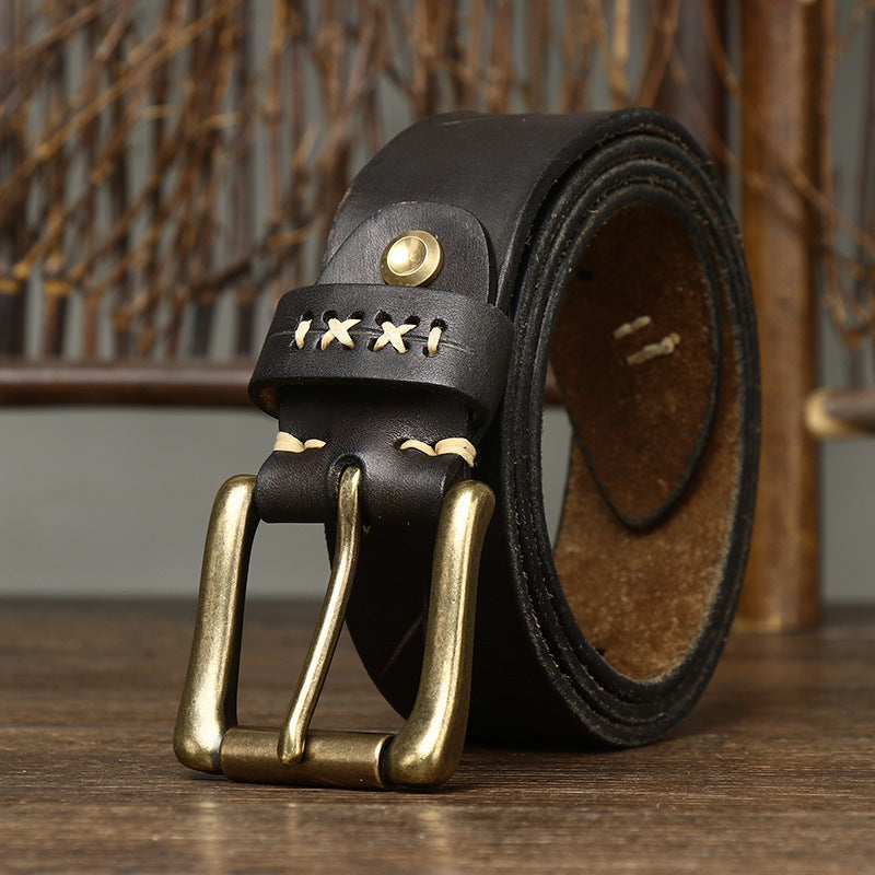 Washed-out Vintage Cow Leather  Belt