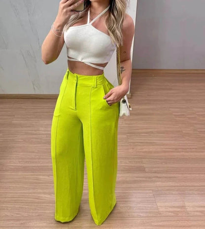 Slim-fit Wide-legged Pants