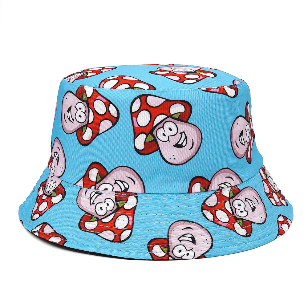 Cartoon Mushroom Double-sided Bucket Hat