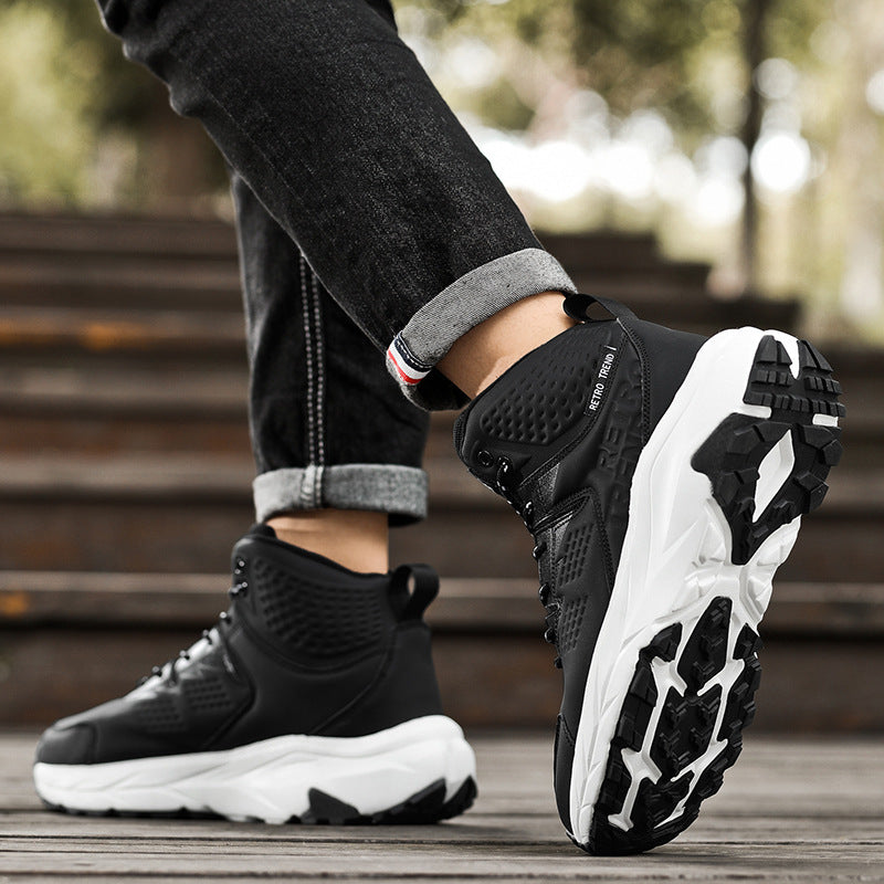 Men's And Women's Casual Leather Surface Sneakers Shoes