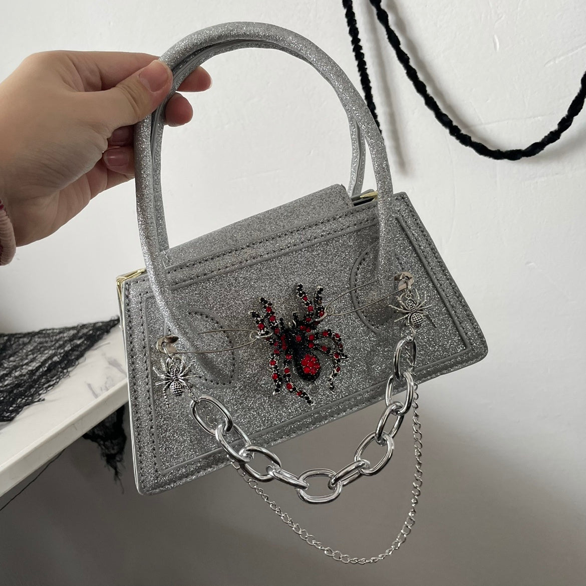 Dark Mini Crossbody Handbag