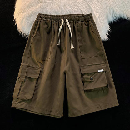 Summer Retro Multi-pocket Workwear Shorts